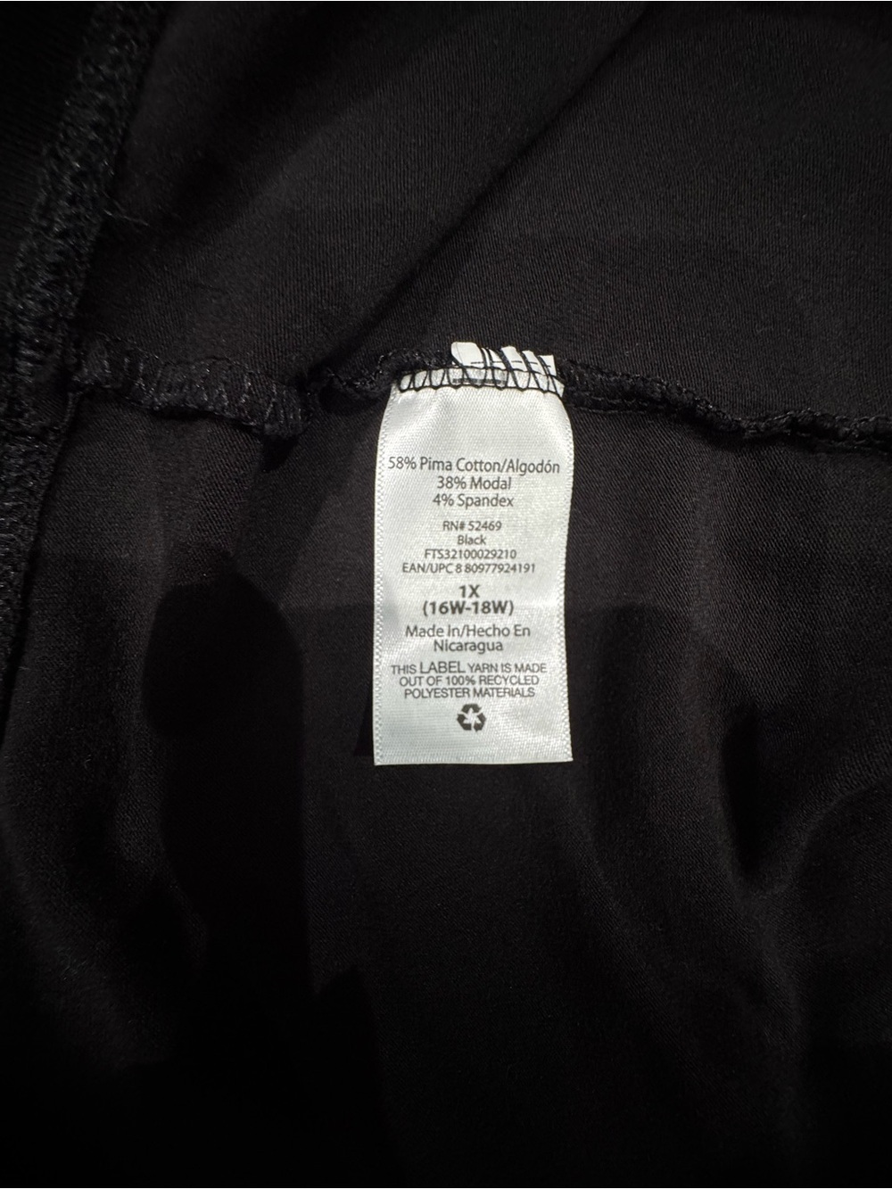 Terra & Sky Black V-Neck Long Sleeve Top - Picture 6 of 7